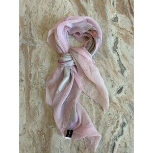 VTG Giorgio Armani Womens Silk Scarf Shawl Floral Italy Signature